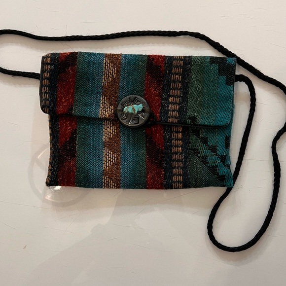 Handbags - Multicolor Striped Crossbody envelope Bag